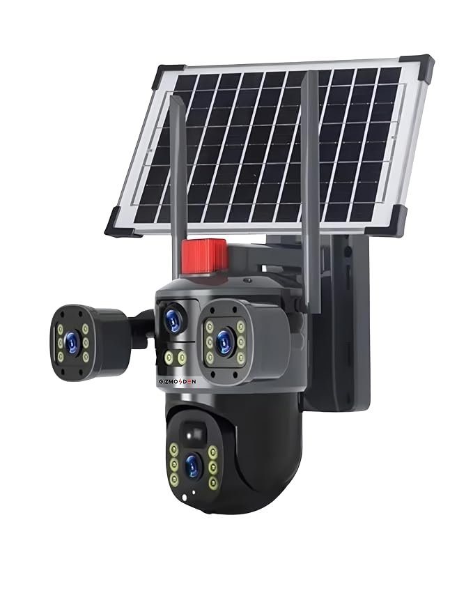 Gizmo Den 15mp Triple Lens 4g Solar Security Camera